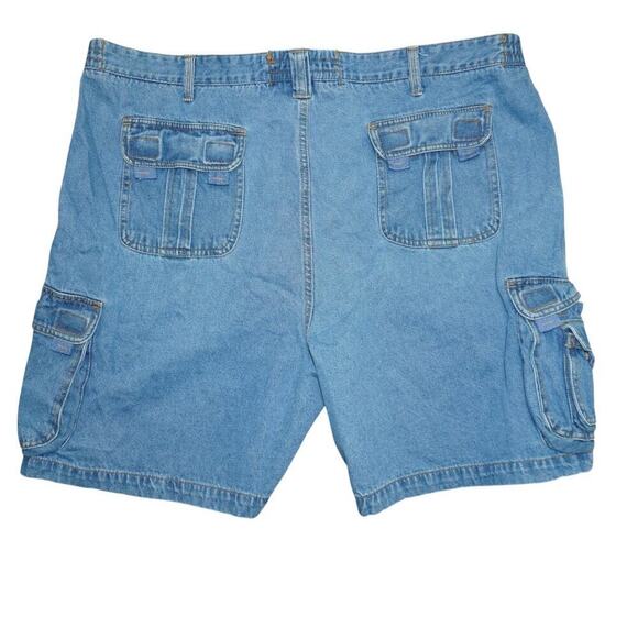 Vintage Tri-Waist Denim Cargo Shorts – Size 40 - Picture 5 of 5